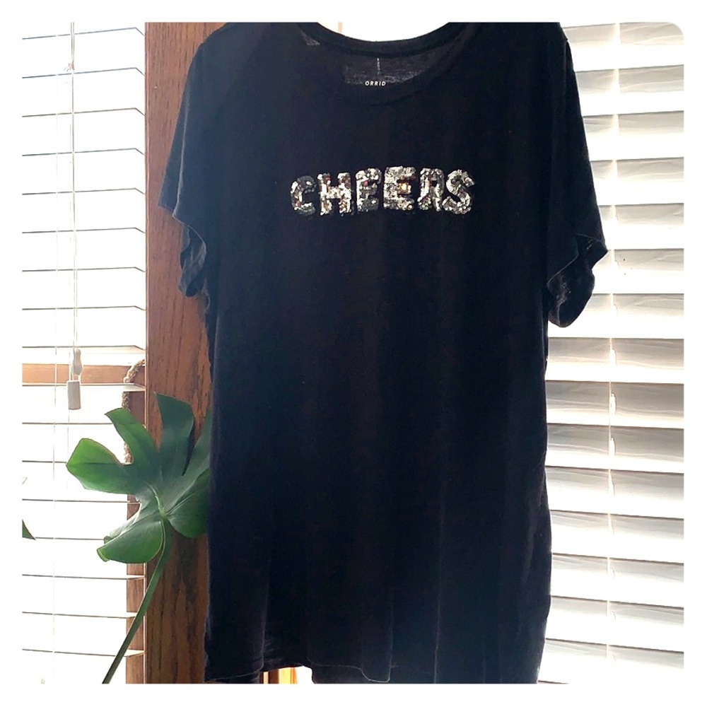 Torrid SuperSoft Sequined Cheers Tee